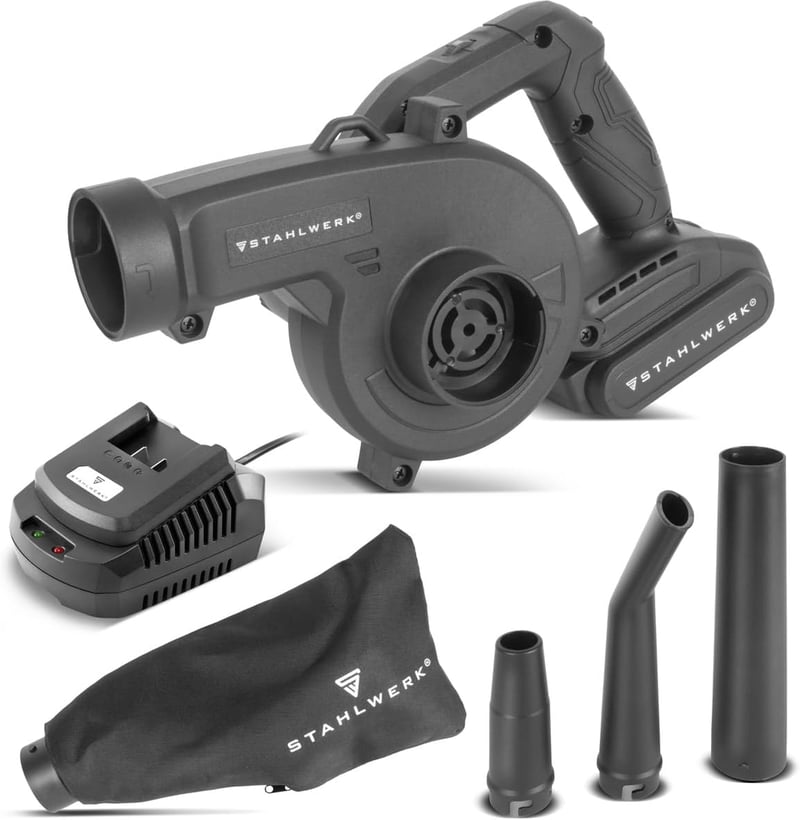STAHLWERK 2in1 Akkus Lombfúvó és Porszívó 20V 2Ah Brushless