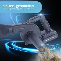 STAHLWERK 2in1 Akkus Lombfúvó és Porszívó 20V 2Ah Brushless 5