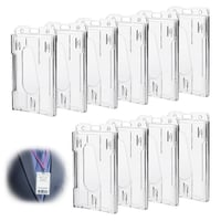 Stalora, set 10 bucăți, suport vertical din plastic rigid transparent pentru carduri, protecție durabilă pentru cărți de vizită, 5,8 x 8,9 cm, pentru birou și școală 7
