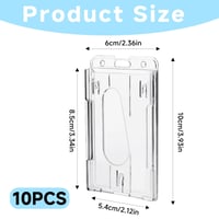 Stalora, set 10 bucăți, suport vertical din plastic rigid transparent pentru carduri, protecție durabilă pentru cărți de vizită, 5,8 x 8,9 cm, pentru birou și școală 2