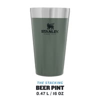 Pivný pohár Stanley 1913 Adventure Stacking, nehrdzavejúca oceľ, vákuová izolácia, vhodný do umývačky riadu, 473 ml, Hammertone Green 3
