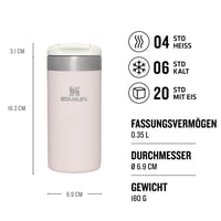 Cană Termos STANLEY 1913 Aerolight Transit 0,35 L - Cană de călătorie termoizolantă, roz (Rose Quartz) 2