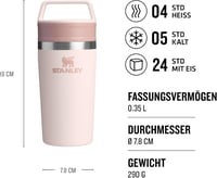 STANLEY 1913 Cafe Termikus Kávésbögre 0,35L Rozsakvarc - 4 Óra Meleg, 5 Óra Hideg - 0.35 L, Pink Quarts 2