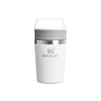 Nerezový termohrnček Stanley Café-To-Go s viečkom, 350 ml, biely (Frost) — hrnček je zospodu na boku preliačený (stav: pozri 2. obrázok) 1