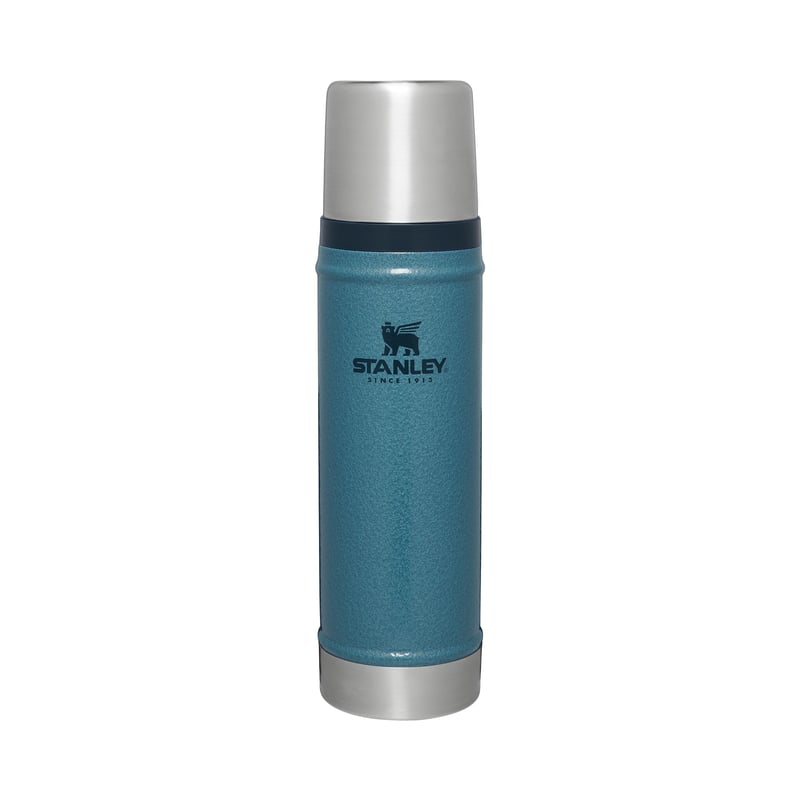Termos din oțel inoxidabil Stanley 1913 Classic Legendary 0,59 L - Hammertone Lake, menține temperatura 18 ore, fără BPA, lavabil în mașina de spălat vase