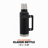 Termos Stanley Classic Legendary 1,9 l, matná čierna, nerezová oceľ, vákuová fľaša s rukoväťou – používané (stav: pozri 2. obrázok) 7