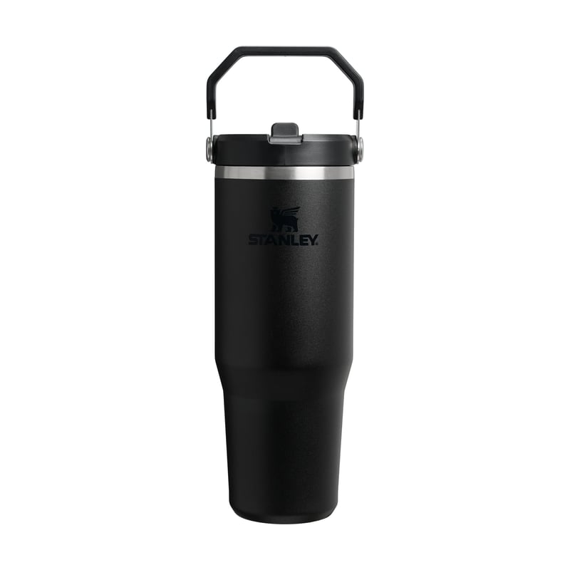 Pahar termoizolant cu pai Stanley 1913 Flip Straw 0,89 L negru – etanș, fără BPA, compatibil cu mașina de spălat vase
