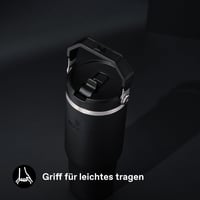 Pahar termoizolant cu pai Stanley 1913 Flip Straw 0,89 L negru – etanș, fără BPA, compatibil cu mașina de spălat vase 6