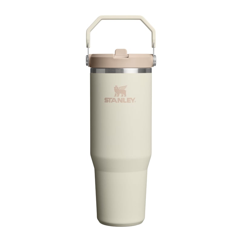 Termoska STANLEY 1913 Flip Straw Tumbler 890 ml – nerezový pohár so slamkou a viečkom, krémová farba