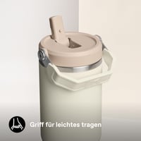 Termoska STANLEY 1913 Flip Straw Tumbler 890 ml – nerezový pohár so slamkou a viečkom, krémová farba 6