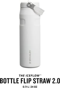 Stanley 1913 Flip Szívószálas Termikus Ivópalack 0,7L - 10 Órás Hűtés, BPA-Mentes, Szorítóhoz - 710 ml, Frost 3
