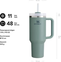 STANLEY 1913 Quencher H2.0 FlowState szívószálas termoszkulacs, 1,2 l - Shale 2