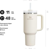 Termoska Stanley 1913 Quencher H2.0 Flowstate so slamkou - krémová - 1,2 l 2