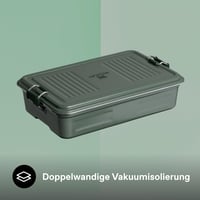 Casetă pentru alimente Stanley 1913 Useful Classic 2L din oțel inoxidabil - Recipient pentru sandwich-uri lavabil în mașina de spălat vase, stivuibil, fără BPA, Hammertone Green 5