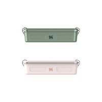 Casetă pentru alimente Stanley 1913 Useful Classic 2L din oțel inoxidabil - Recipient pentru sandwich-uri lavabil în mașina de spălat vase, stivuibil, fără BPA, Hammertone Green 10
