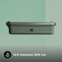 Casetă pentru alimente Stanley 1913 Useful Classic 2L din oțel inoxidabil - Recipient pentru sandwich-uri lavabil în mașina de spălat vase, stivuibil, fără BPA, Hammertone Green 4