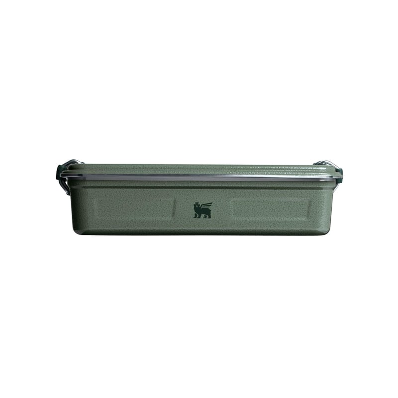 Casetă pentru alimente Stanley 1913 Useful Classic 2L din oțel inoxidabil - Recipient pentru sandwich-uri lavabil în mașina de spălat vase, stivuibil, fără BPA, Hammertone Green