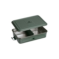 Casetă pentru alimente Stanley 1913 Useful Classic 2L din oțel inoxidabil - Recipient pentru sandwich-uri lavabil în mașina de spălat vase, stivuibil, fără BPA, Hammertone Green 9