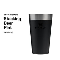 Cană de bere STANLEY Adventure Stacking 473 ml - Negru, oțel inoxidabil, izolare în vid, pereți dubli, fără BPA, compatibilă cu mașina de spălat vase 3