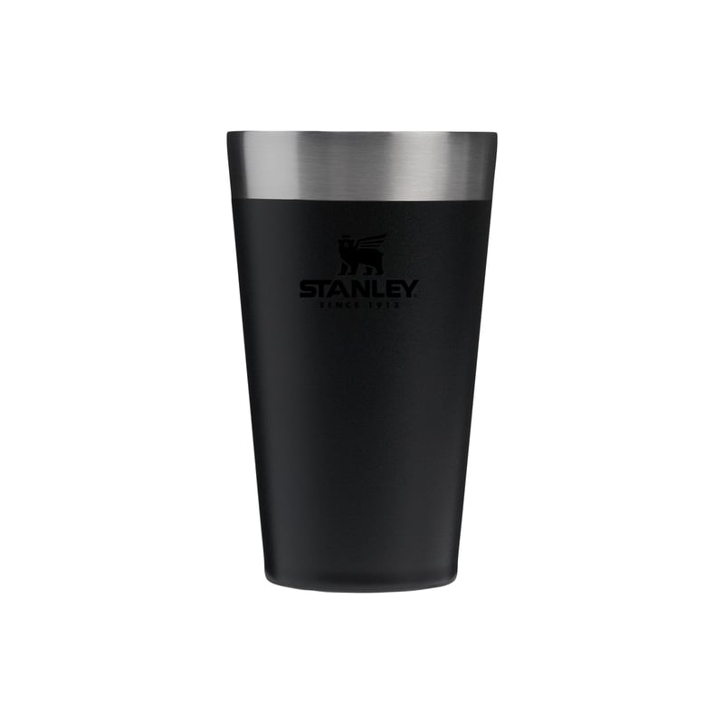 Cană de bere STANLEY Adventure Stacking 473 ml - Negru, oțel inoxidabil, izolare în vid, pereți dubli, fără BPA, compatibilă cu mașina de spălat vase