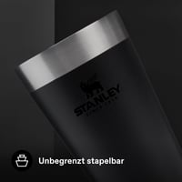 Cană de bere STANLEY Adventure Stacking 473 ml - Negru, oțel inoxidabil, izolare în vid, pereți dubli, fără BPA, compatibilă cu mașina de spălat vase 5