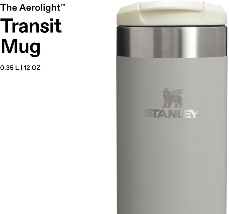 Stanley Aerolight Transit 0,35L Termikus Utazó Bögre, 4 Óra Hőtartás, Autópoháradó - 0.35 L, Ash