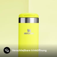 Cană Termo Stanley Aerolight Transit 0,35 L - Menține Băuturile Calde Până la 4 Ore - Lavabilă în Mașina de Spălat Vase - Cană de Cafea Etanșă - Compatibilă cu Suportul de Pahare Auto - Galben 6