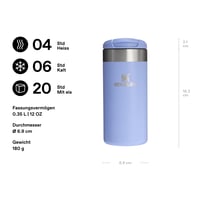 Termohrnček Stanley Aerolight Transit 0,35 l – Nepriepustný, vhodný do umývačky riadu, kompatibilný s držiakmi nápojov v aute – Hydrangea 2