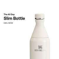 Sticlă de apă Stanley All Day Slim din oțel inoxidabil, 0,6 L - Termos, păstrează băuturile reci 6 ore sau 11 ore cu gheață - Fără BPA, etanșă, lavabilă în mașina de spălat vase - Crem 3