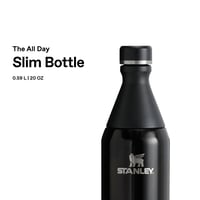 Sticlă de apă din oțel inoxidabil Stanley All Day Slim 0,6 L - Termos cu menținerea temperaturii scăzute timp de 6 ore, 11 ore cu gheață - Fără BPA, etanșă, lavabilă în mașina de spălat vase - Negru 3