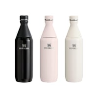 Sticlă de apă Stanley All Day Slim din oțel inoxidabil, 0,6 L - Termos, păstrează băuturile reci 6 ore sau 11 ore cu gheață - Fără BPA, etanșă, lavabilă în mașina de spălat vase - Crem 10