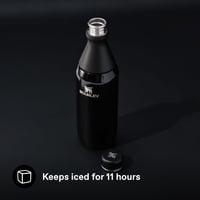 Sticlă de apă din oțel inoxidabil Stanley All Day Slim 0,6 L - Termos cu menținerea temperaturii scăzute timp de 6 ore, 11 ore cu gheață - Fără BPA, etanșă, lavabilă în mașina de spălat vase - Negru 4