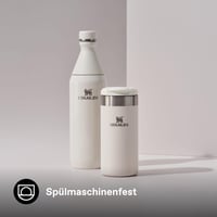 Sticlă de apă Stanley All Day Slim din oțel inoxidabil, 0,6 L - Termos, păstrează băuturile reci 6 ore sau 11 ore cu gheață - Fără BPA, etanșă, lavabilă în mașina de spălat vase - Crem 6