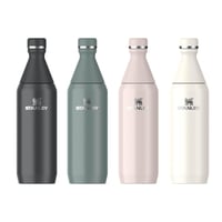 Sticlă de apă din oțel inoxidabil Stanley All Day Slim 0,6 L - Termos cu menținerea temperaturii timp de 6/11 ore - Fără BPA - Etanșă - Lavabilă în mașina de spălat vase - Rose Quartz 10