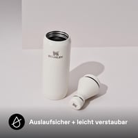 Sticlă de apă Stanley All Day Slim din oțel inoxidabil, 0,6 L - Termos, păstrează băuturile reci 6 ore sau 11 ore cu gheață - Fără BPA, etanșă, lavabilă în mașina de spălat vase - Crem 5