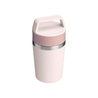 Nerezový cestovný hrnček Stanley Cafe To-Go 0,23 l, farba Rose Quartz – udrží nápoj 3 hodiny teplý, 4 hodiny studený, vhodný do umývačky riadu, s praktickým uchom. 8