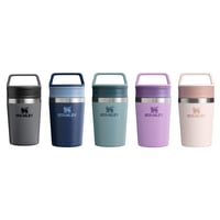 Nerezový cestovný hrnček Stanley Cafe To-Go 0,23 l, farba Rose Quartz – udrží nápoj 3 hodiny teplý, 4 hodiny studený, vhodný do umývačky riadu, s praktickým uchom. 10