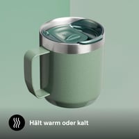 Cană termică Stanley Classic Legendary Camp Mug 0,35 L – Hammertone Green – cană de cafea pentru voiaj din oțel inoxidabil, fără BPA, lavabilă în mașina de spălat vase 4