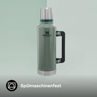 Termoska Stanley Classic Legendary z nehrdzavejúcej ocele 1,9 l – Hammertone Green – bez BPA, udržanie teploty 32 hodín, odolná voči vytečeniu, vhodná do umývačky riadu 6