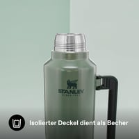 Termoska Stanley Classic Legendary z nehrdzavejúcej ocele 1,9 l – Hammertone Green – bez BPA, udržanie teploty 32 hodín, odolná voči vytečeniu, vhodná do umývačky riadu 8