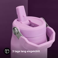 Sticlă de apă Stanley Flip Straw 0,7 L mov - menține băutura rece 10 ore, gheața rezistă 3 zile, etanșă, fără BPA, lavabilă în mașina de spălat vase 4