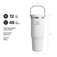 Termosový pohár Stanley Flip Straw Tumbler 0,89 l vo farbe Frost – bez obsahu BPA, nepriepustný, vhodný do umývačky riadu 2