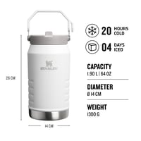 Termos Stanley IceFlow Flip Straw 2.0 Jug 1,9 l, čierna nerezová izolačná fľaša na vodu – používaná (stav: pozri 2. obrázok) 4
