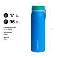 Nerezová fľaša Stanley IceFlow Twist Flip 0,7 l azúrovo modrá – udrží chlad 17 hodín, bez obsahu BPA, nepriepustná, vhodná do umývačky riadu 2