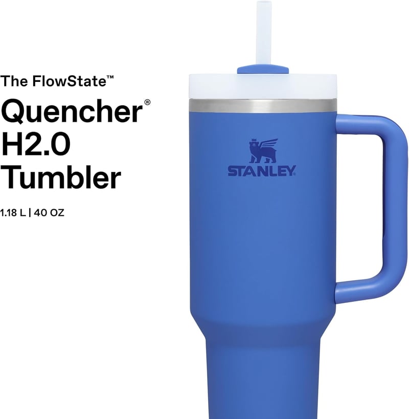 STANLEY Quencher H2.0 Flowstate 1,2L Termikus Ivópalack Szívószállal, 11 Órás Hűtés, Rozsdamentes Acél - 1,180 ml, Iris, Core