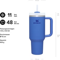 STANLEY Quencher H2.0 Flowstate 1,2L Termikus Ivópalack Szívószállal, 11 Órás Hűtés, Rozsdamentes Acél - 1,180 ml, Iris, Core 2