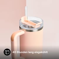 Termos Stanley Quencher H2.0 FlowState 0,89 l, krémovo-oranžová – so slamkou, rukoväťou a vekom – bez BPA – vhodný do umývačky riadu 4