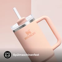 Termos Stanley Quencher H2.0 FlowState 0,89 l, krémovo-oranžová – so slamkou, rukoväťou a vekom – bez BPA – vhodný do umývačky riadu 7