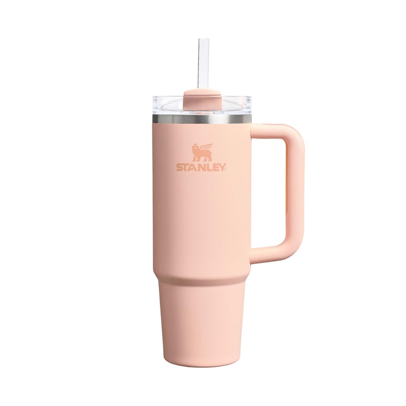 Termos Stanley Quencher H2.0 FlowState 0,89 l, krémovo-oranžová – so slamkou, rukoväťou a vekom – bez BPA – vhodný do umývačky riadu