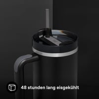 Stanley Quencher H2.0 FlowState pohár 1,2 l čierny - so slamkou, rúčkou a viečkom, bez BPA, vhodný do umývačky riadu 4